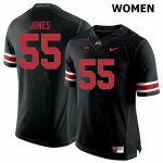 Women's Ohio State Buckeyes #55 Matthew Jones Blackout Nike NCAA College Football Jersey Summer RGT0644ZL